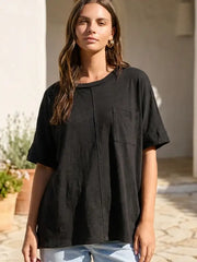 Cotton Slub Knit Top