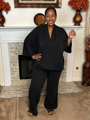 Boundless Ribbed Wrap Top & Pant Set