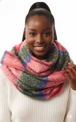 Colorful Plaid Infinity Scarf