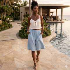 Elastic Waistband Shorts