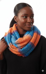 Colorful Plaid Infinity Scarf