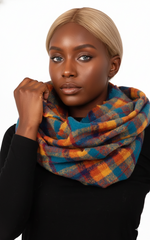 Multi Color Tartan Plaid Infinity Scarf