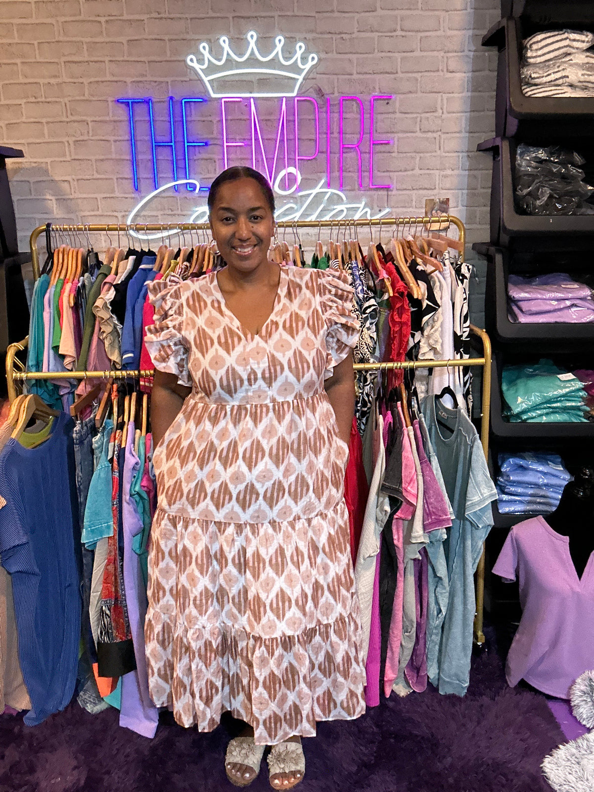 Geometric Midi Dress