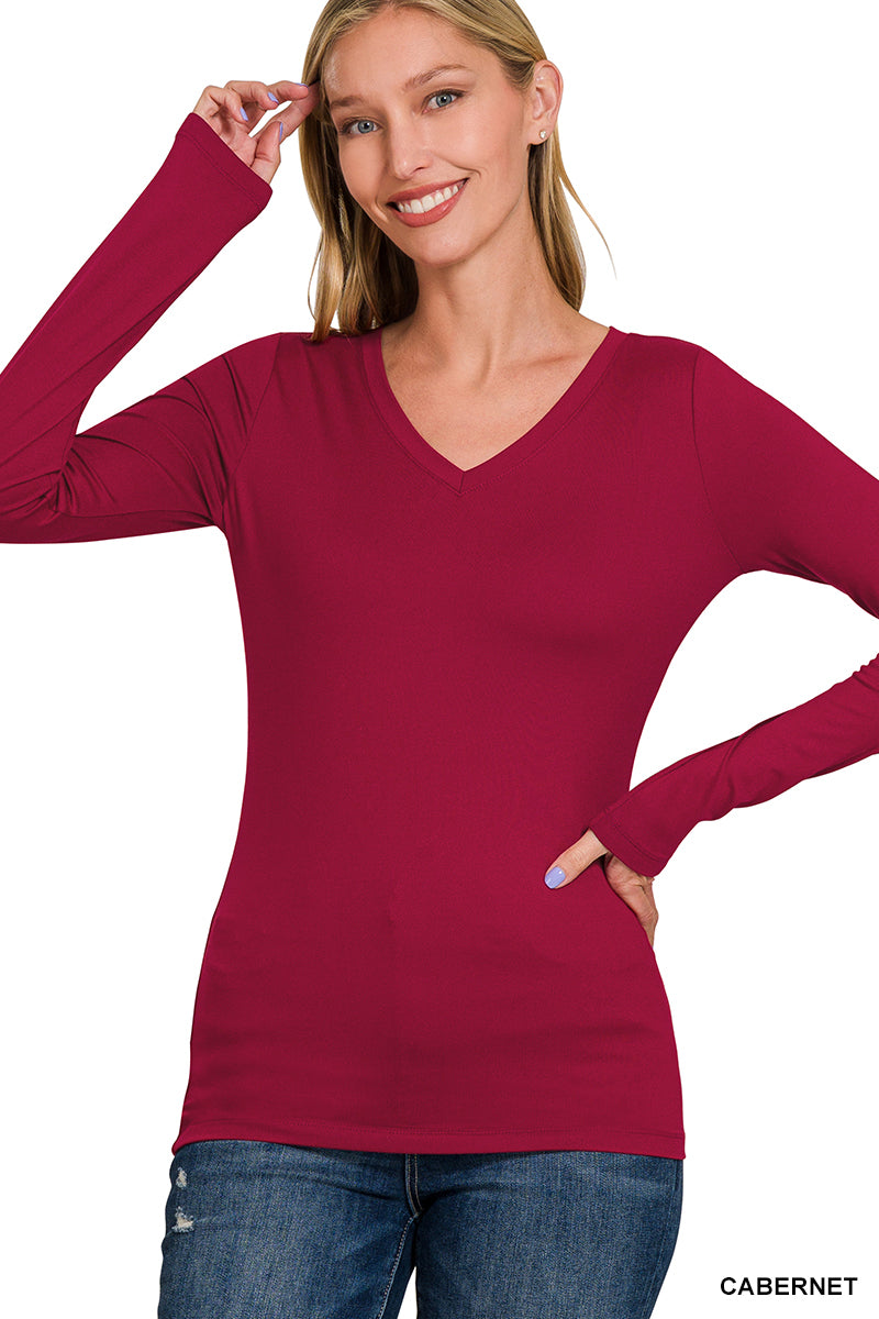 Long Sleeve V-Neck Tee