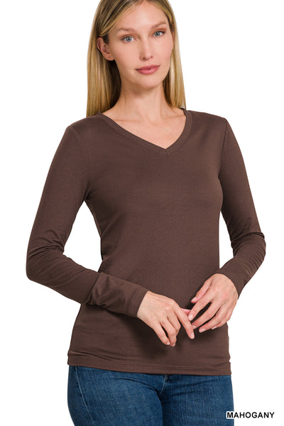 Long Sleeve V-Neck Tee