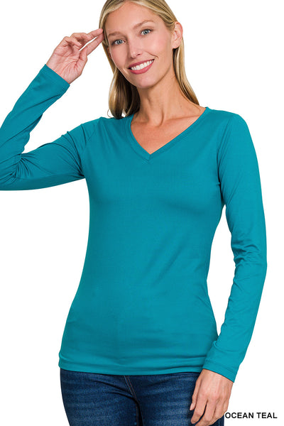 Long Sleeve V-Neck Tee