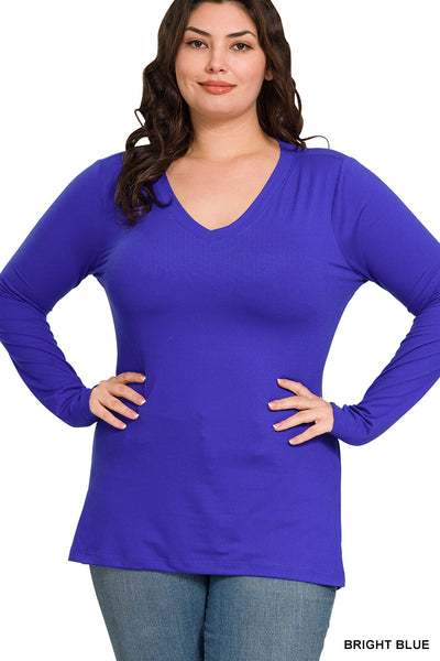 Long Sleeve V-Neck Tee