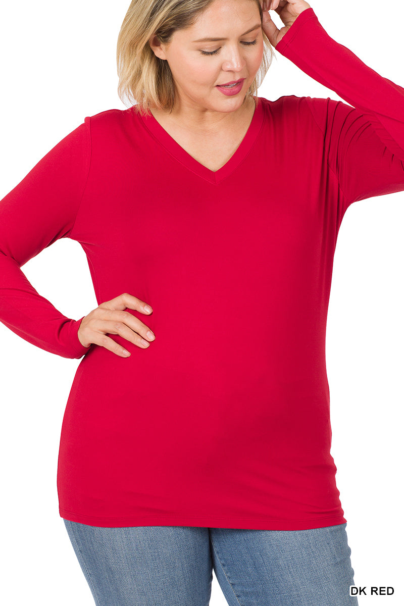 Long Sleeve V-Neck Tee