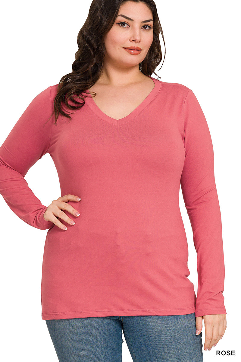 Long Sleeve V-Neck Tee