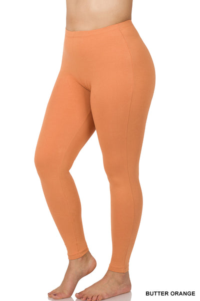 Plus Cotton Full Length Leggings