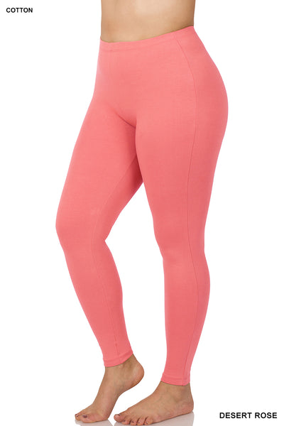 Plus Cotton Full Length Leggings