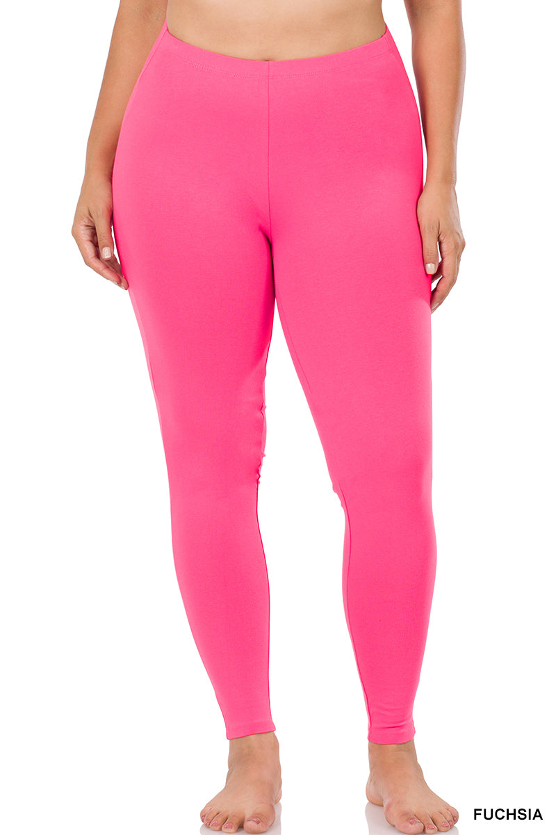 Plus Cotton Full Length Leggings