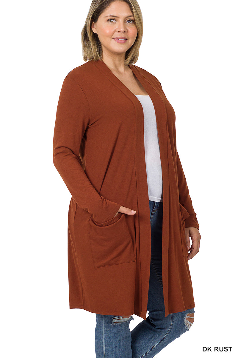 Slouchy Pocket Open Cardigan