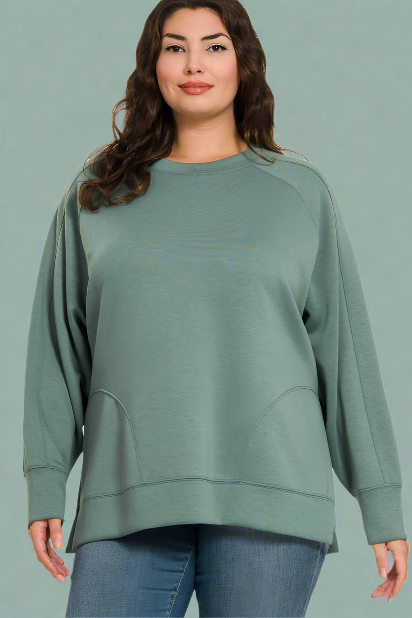 Plus Scuba Pullover Jogger Set