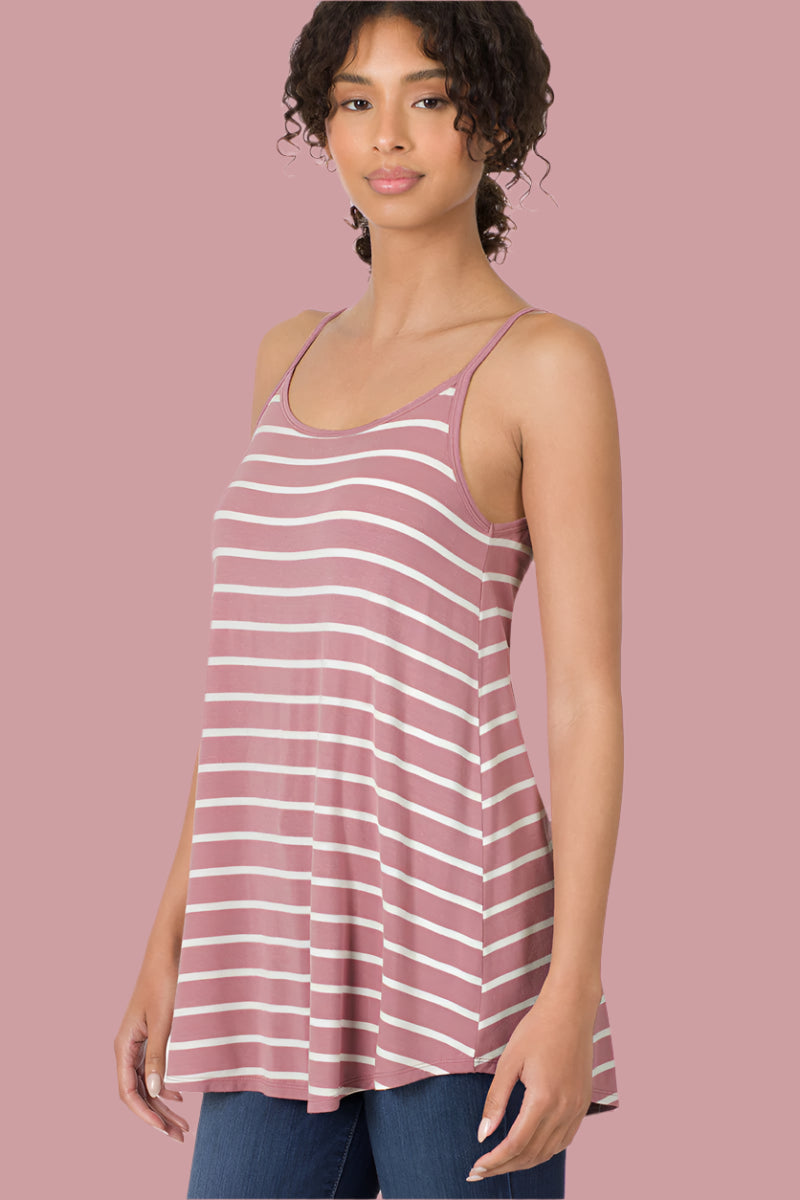 Stripped Spaghetti Strap Cami