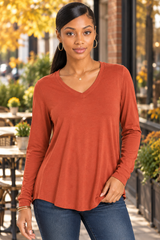 Everyday Flow V-Neck Long Sleeve Top