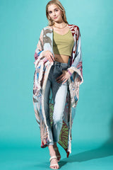 Pink Horizon Mist Duster Kimono