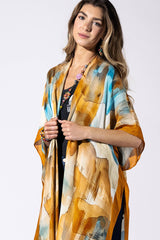 Terracotta Mirage Viscose Kimono