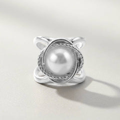 Pearl Elegance Scarf Ring