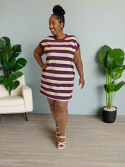 Stripe Sleeveless Mini Dress
