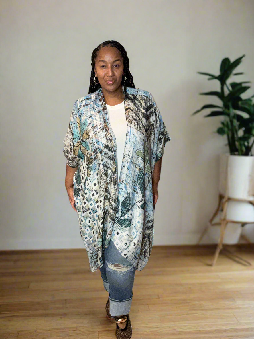 Denim Multi Kimono