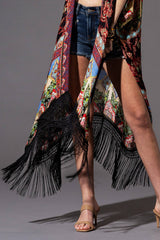 Marigold Fringe Kimono