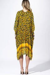 Sunglow Leopard Border Kimono