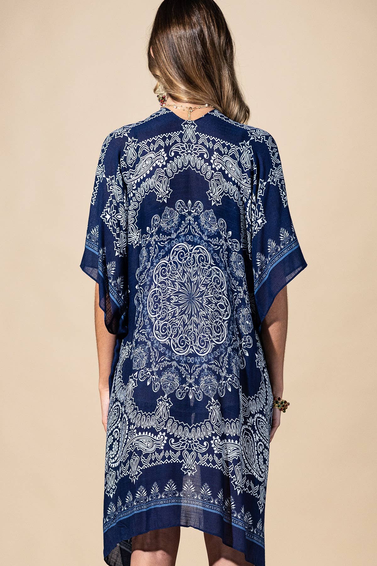 Indigo Mandala Viscose Kimono