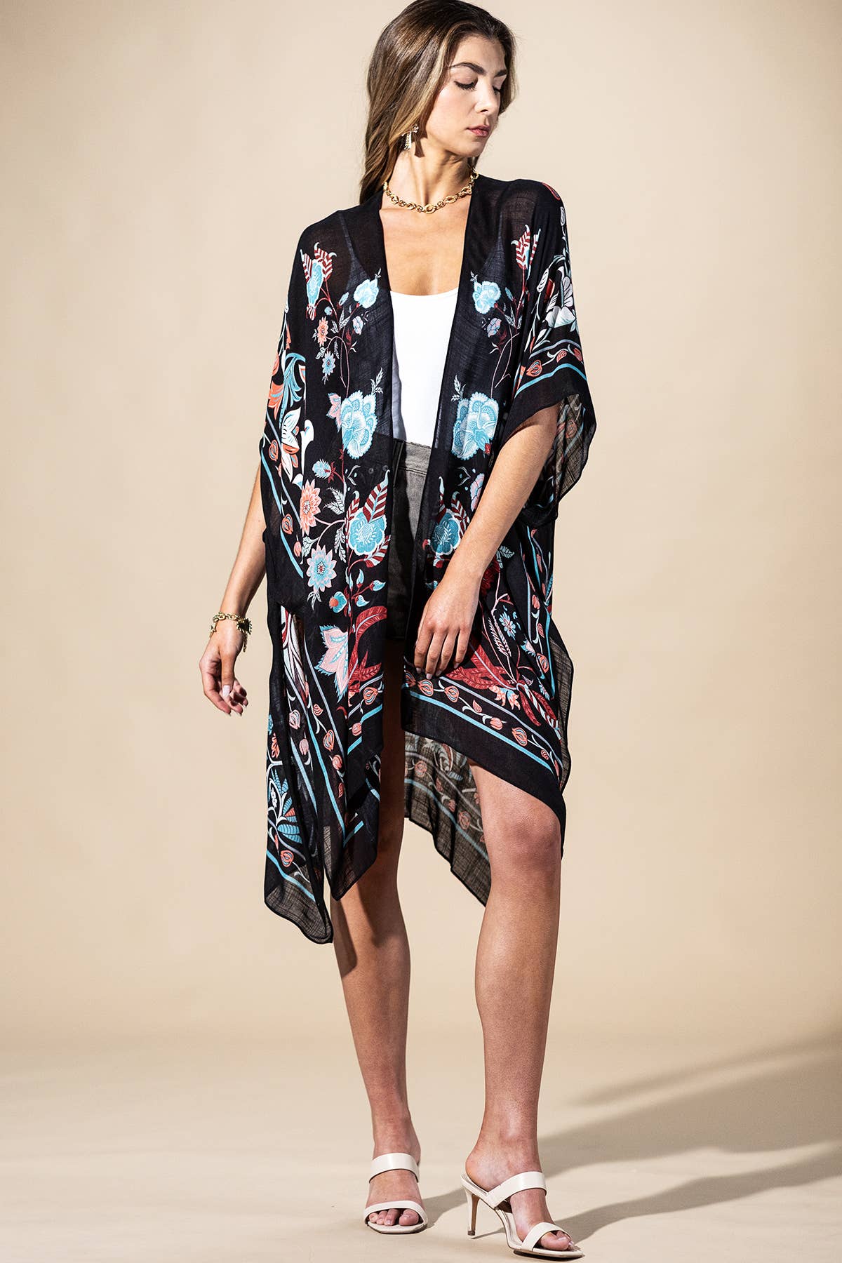 Midnight Vine Viscose Kimono