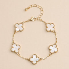 Clover Bracelet with Gold Accents