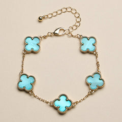 Clover Bracelet with Gold Accents