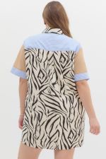 Animal Print Shirt Dress