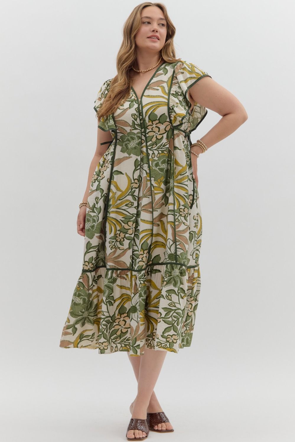 Botanical Bloom Midi Dress
