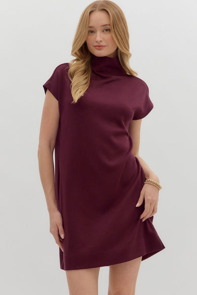 Everyday Elevated Mock Neck Mini Dress