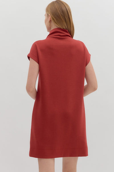 Everyday Elevated Mock Neck Mini Dress