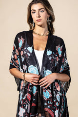 Midnight Vine Viscose Kimono
