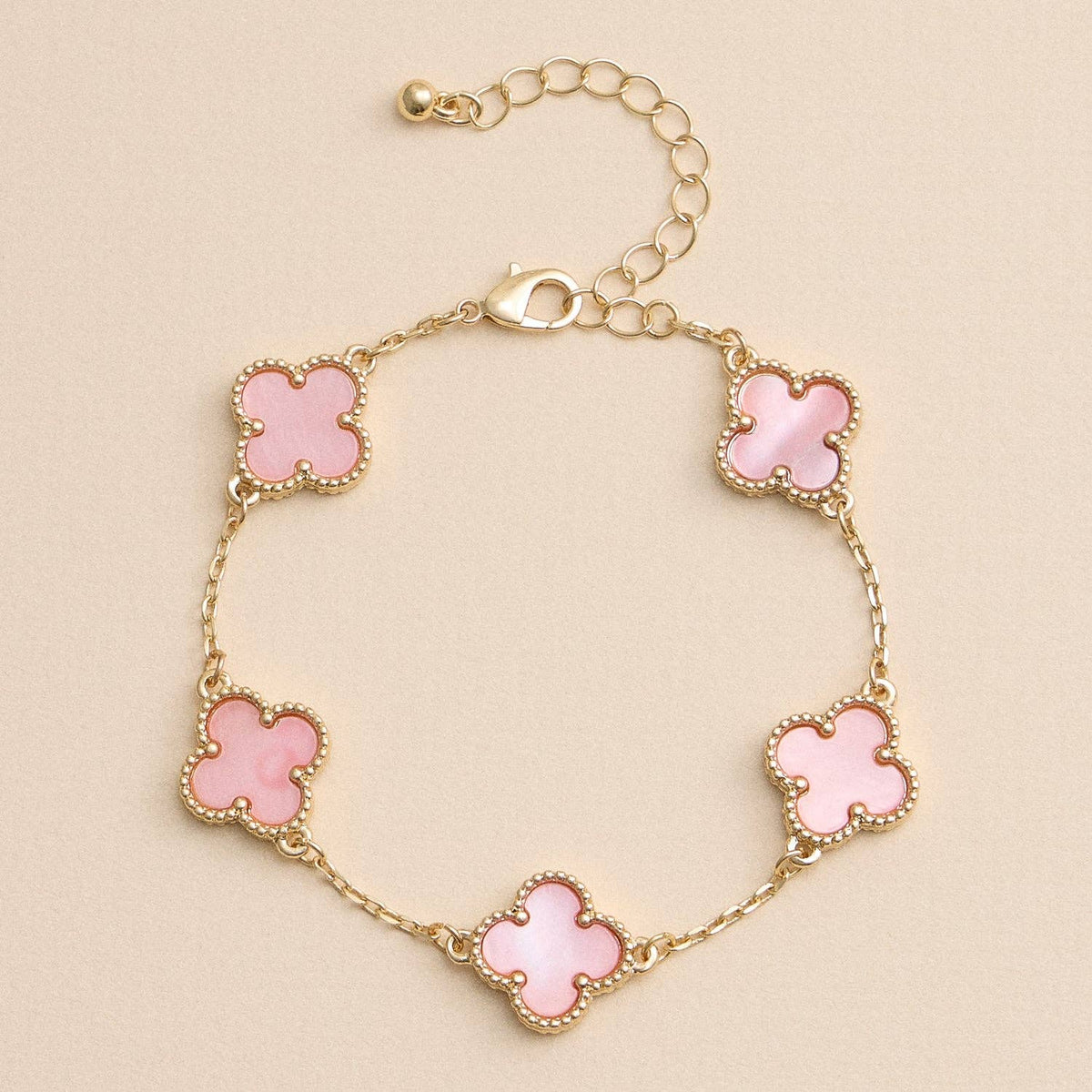 Clover Bracelet with Gold Accents