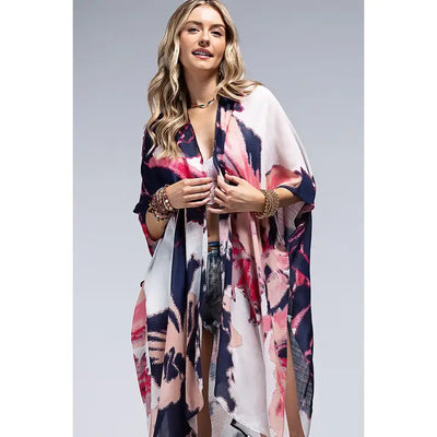 Watercolor Floral Kimono