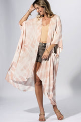Blush Shibori Tie-Dye Kimono