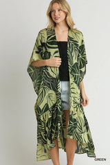 Tropical Satin Kimono