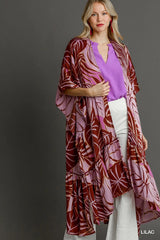 Tropical Satin Kimono