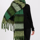 Multi Color Grunge Scarfs with Fringes