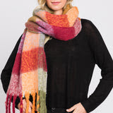 Multi Color Grunge Scarfs with Fringes